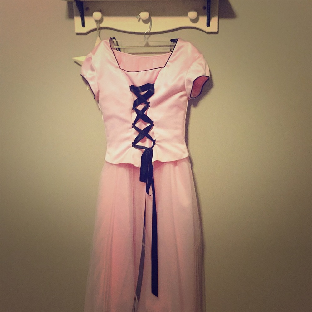 Pink formal prom dress